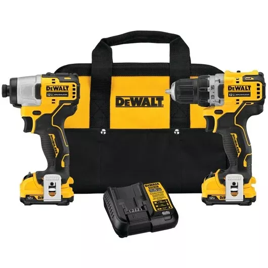 DEWALT XTREME 12V MAX Brushless Drill & Impact Driver Kit DCK221F2