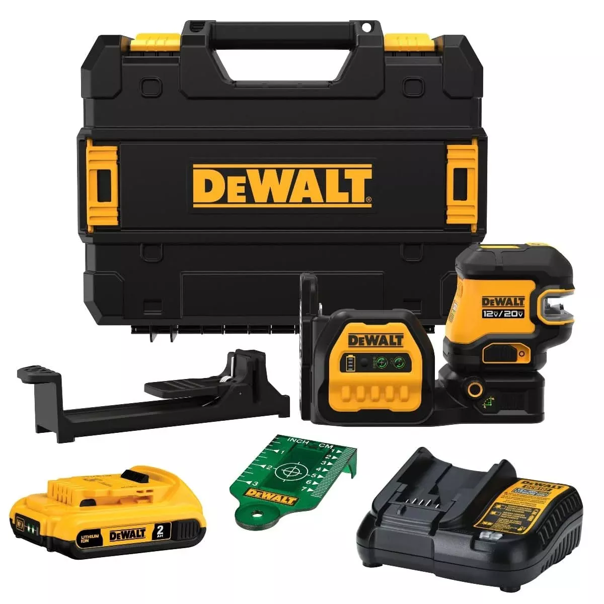 DeWalt12V / 20V MAX Cross Line 2-Spot Combo Green Laser 2.0Ah Kit