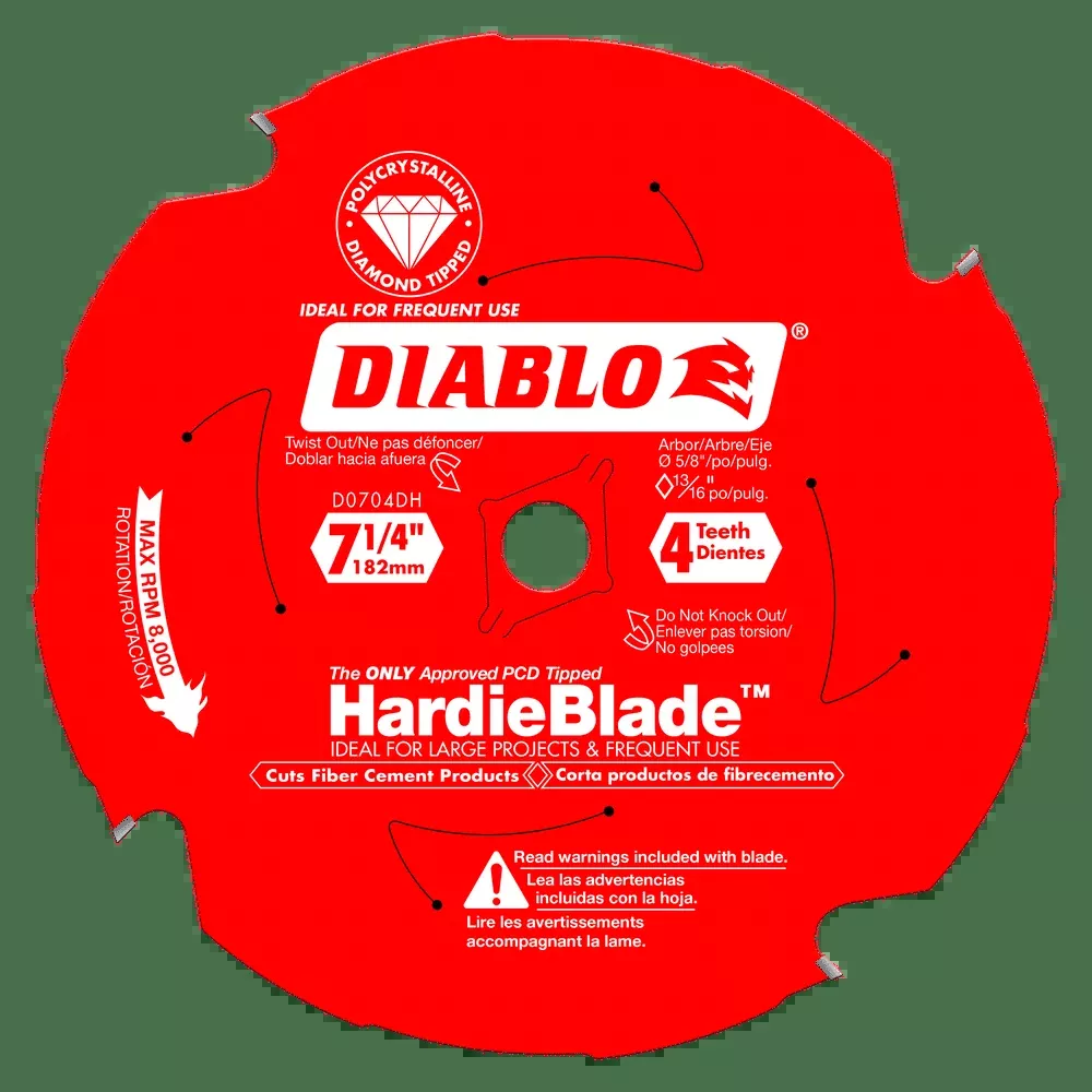DIABLO 7-1/4" X 4 Tooth Fiber Cement HardieBlade