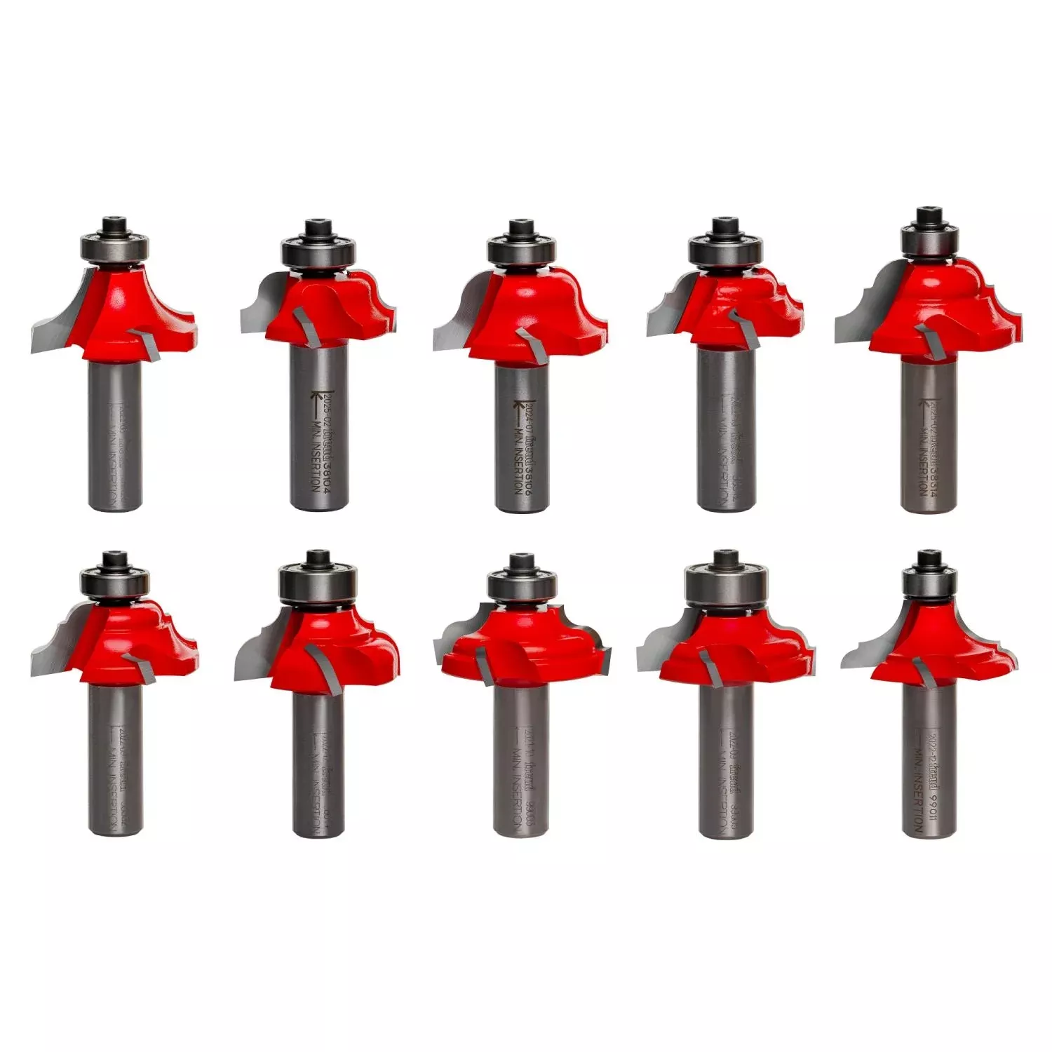 Diablo 91-210 10 Piece Decorative Edge Quadra-Cut Router Bit Set