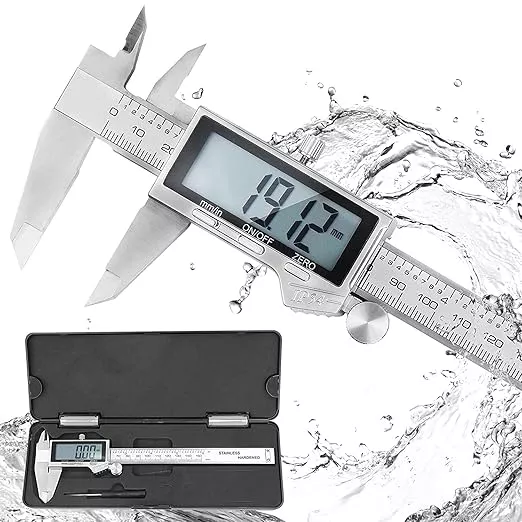 Digital Caliper, IP54 Waterproof Stainless Steel Caliper Measuring Tool, Vernier Caliper with Huge LCD Screen, Auto - Off Feature, Inch and Millimeter Conversion (6 Inch /150 mm)