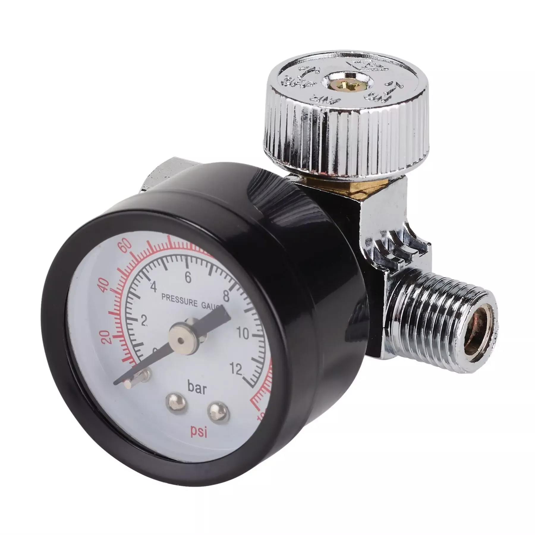 Draper 1/4" BSP On-Gun Air Regulator and Gauge 180psi 28379