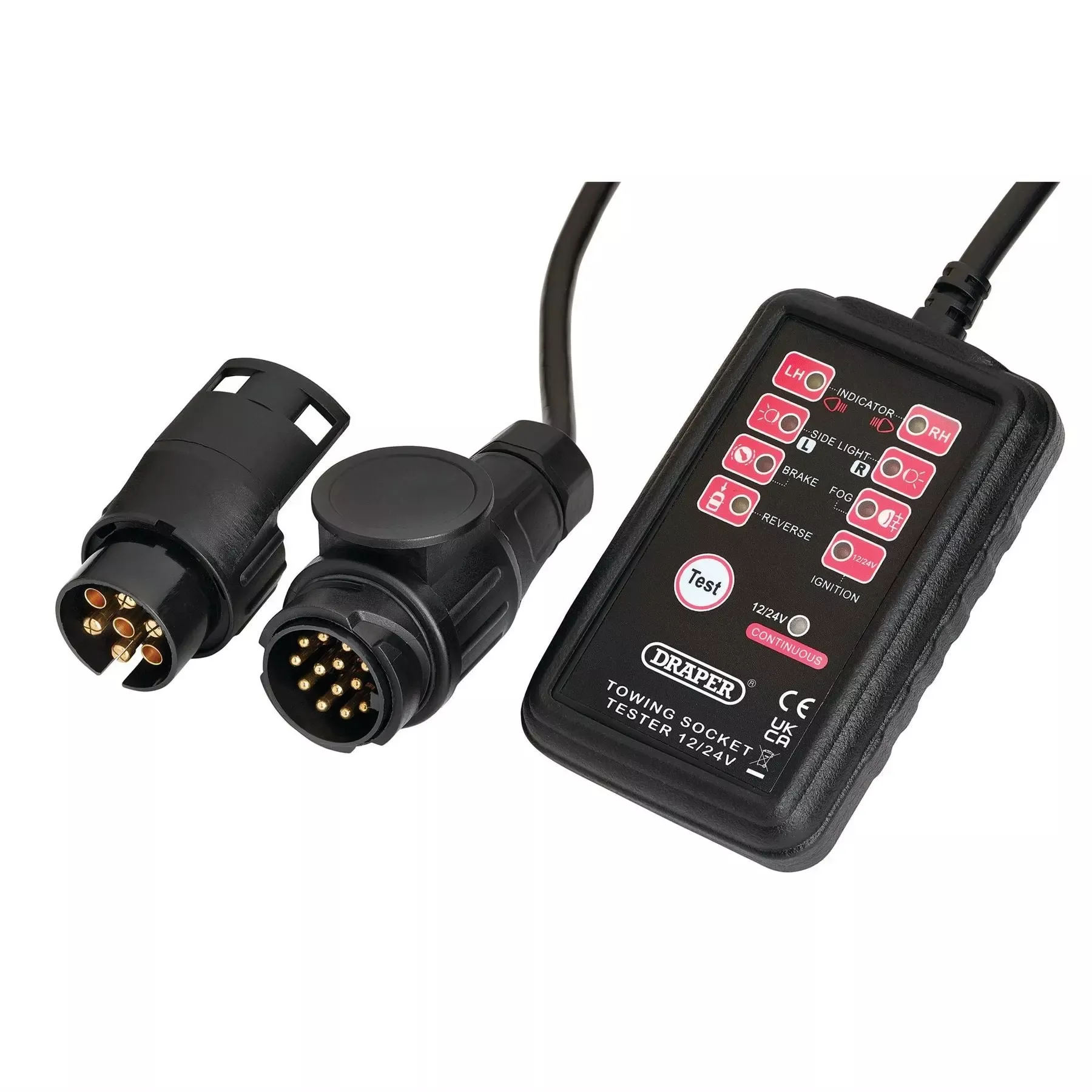 Draper 13 and 7-Pin Towbar Socket Tester 27197