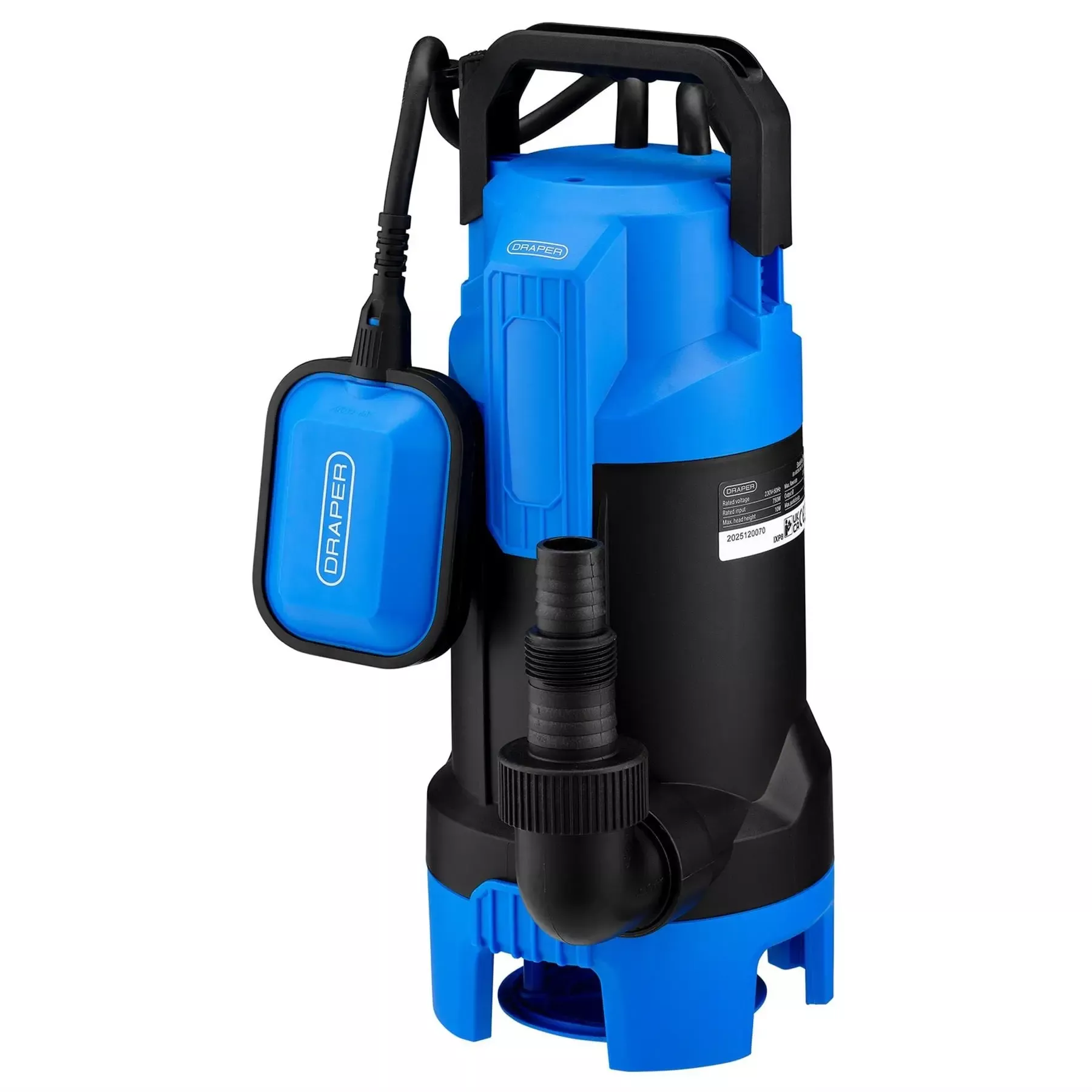Draper 230V Submersible Dirty Water Pump with Float Switch 330L/min 750W 27478