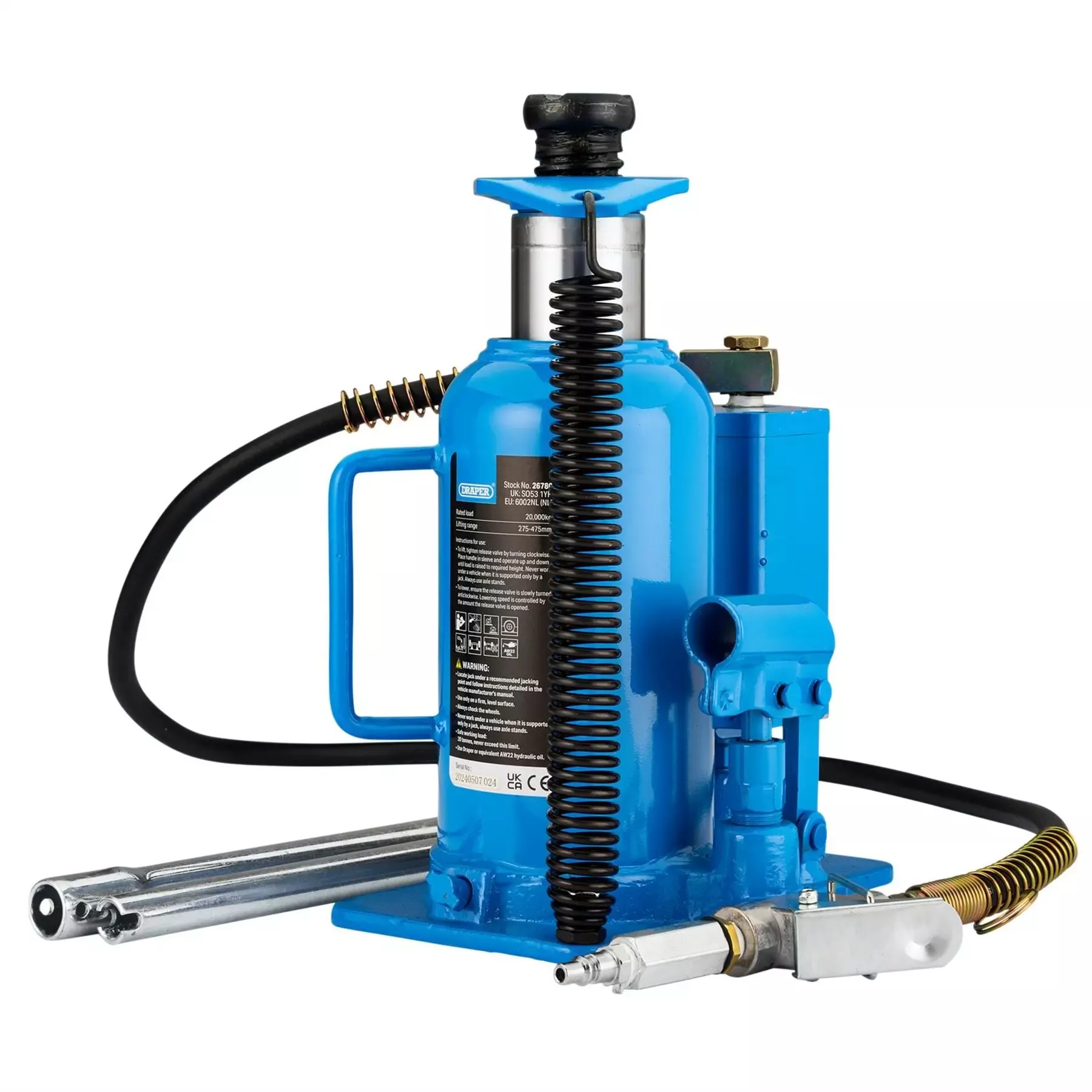 Draper Air Bottle Jack 20 Tonne 26780