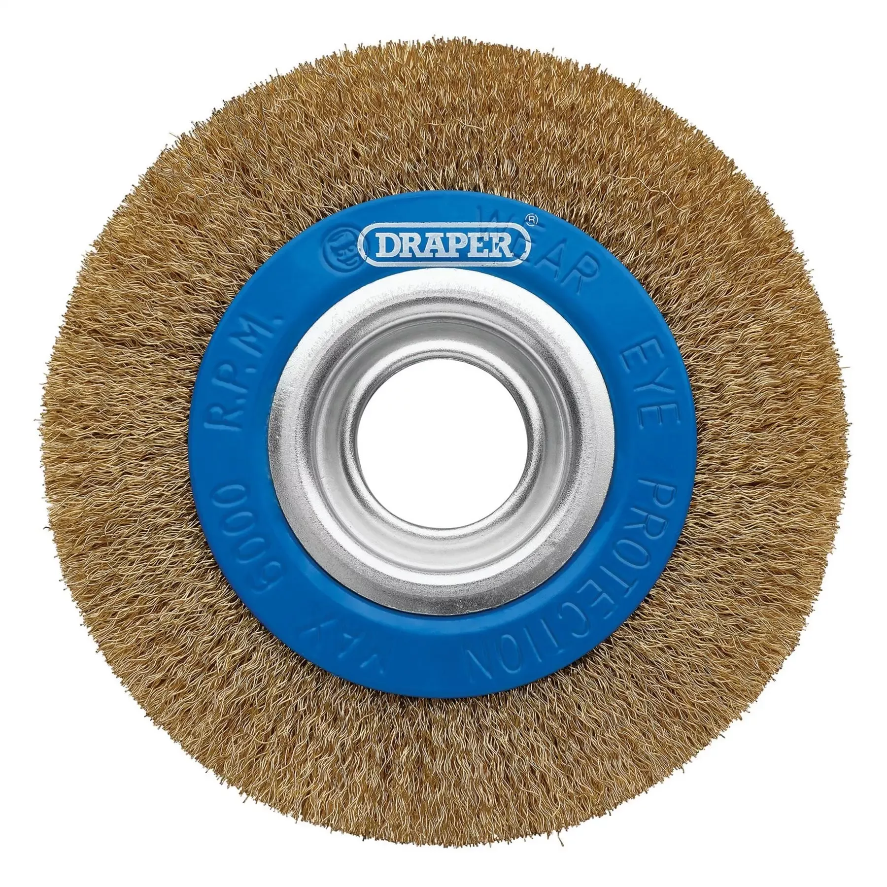 Draper Brassed Steel Bench Grinder Wire Wheel Brush 150 x 31.75mm 08066