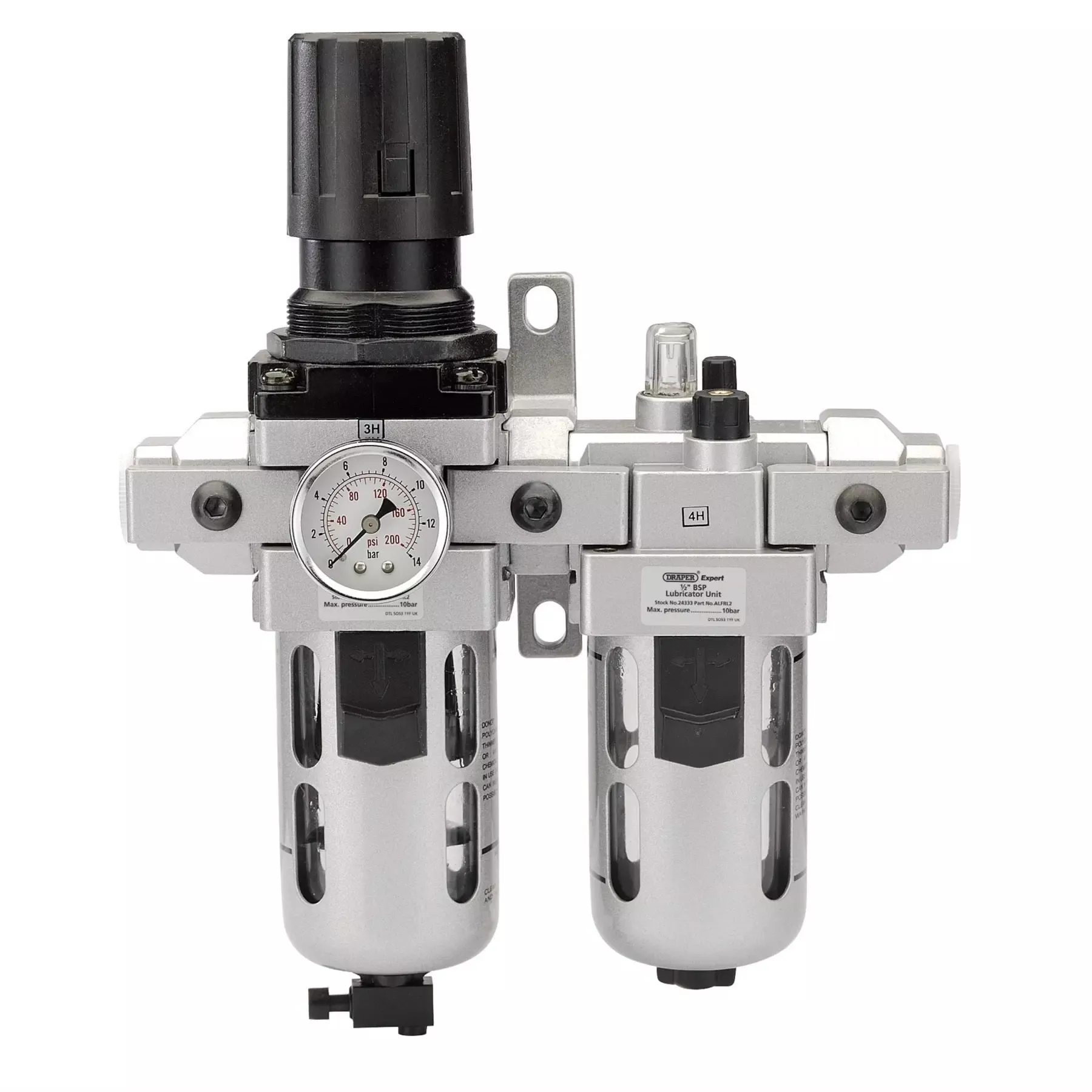 Draper Expert 1/2" BSP Combined Filter/Regulator/Lubricator 24333