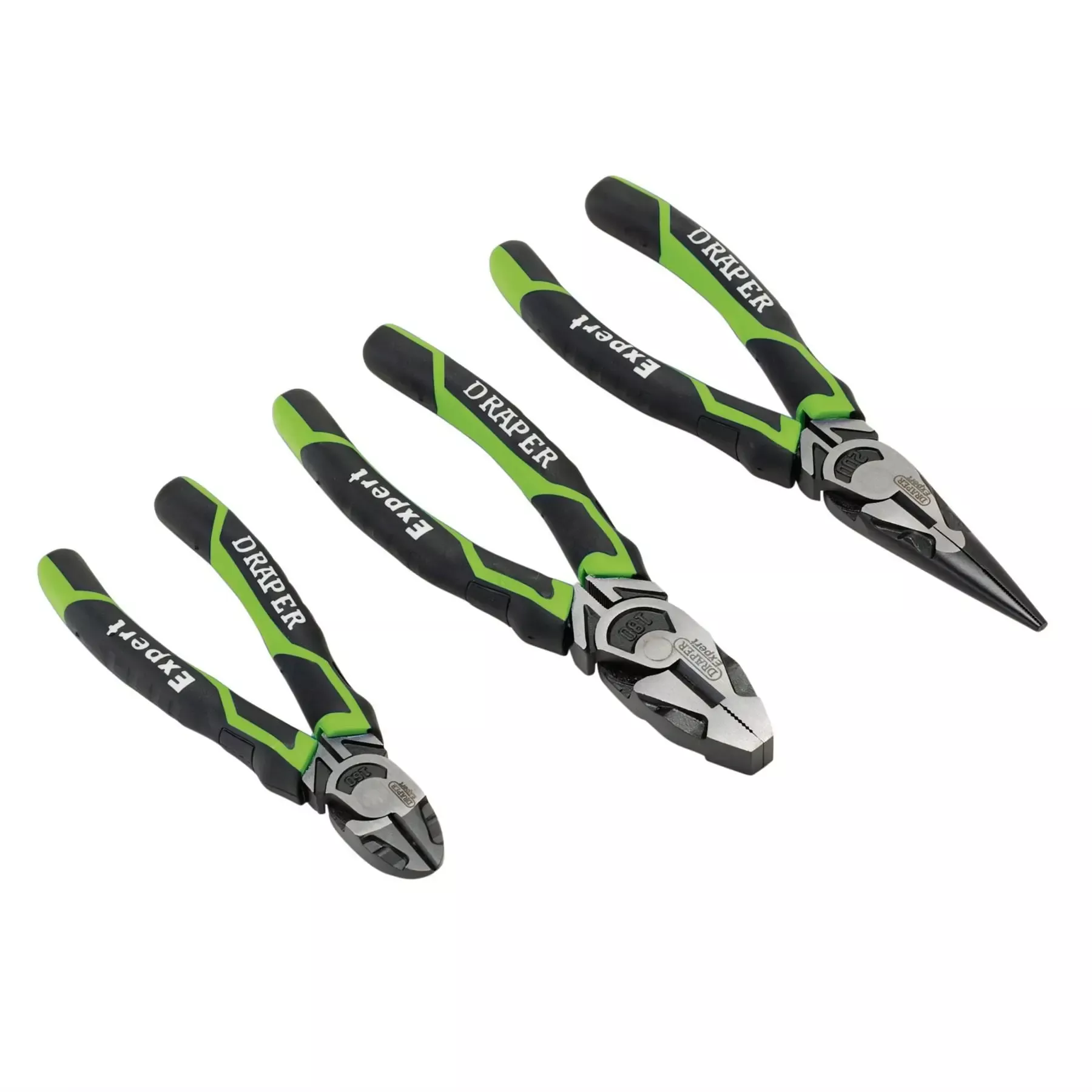 Draper Expert High Leverage Plier Set Green (3 Piece) 28035