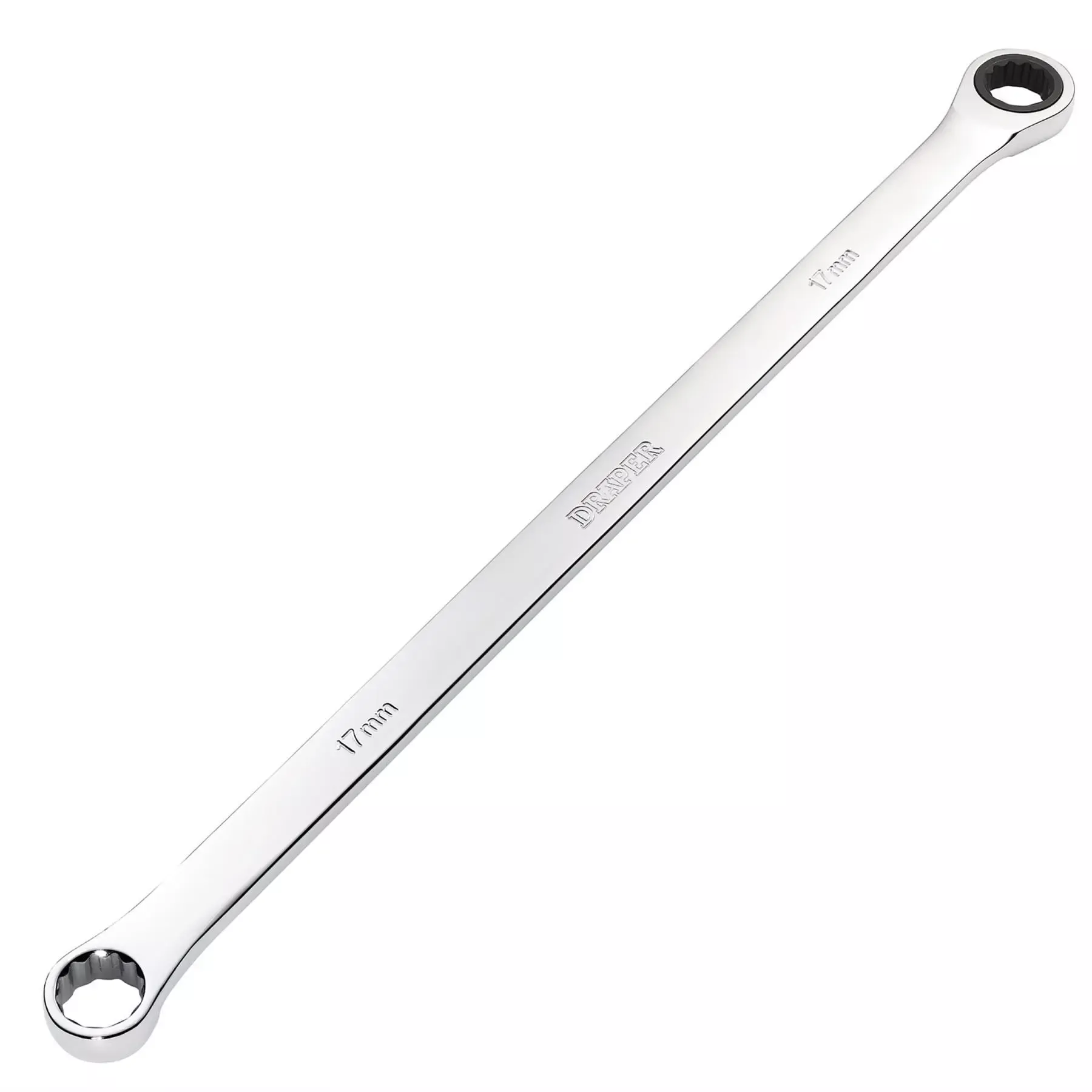 Draper HI-TORQ Metric Extra-Long Double Ring Ratchet Spanner 17mm 27774