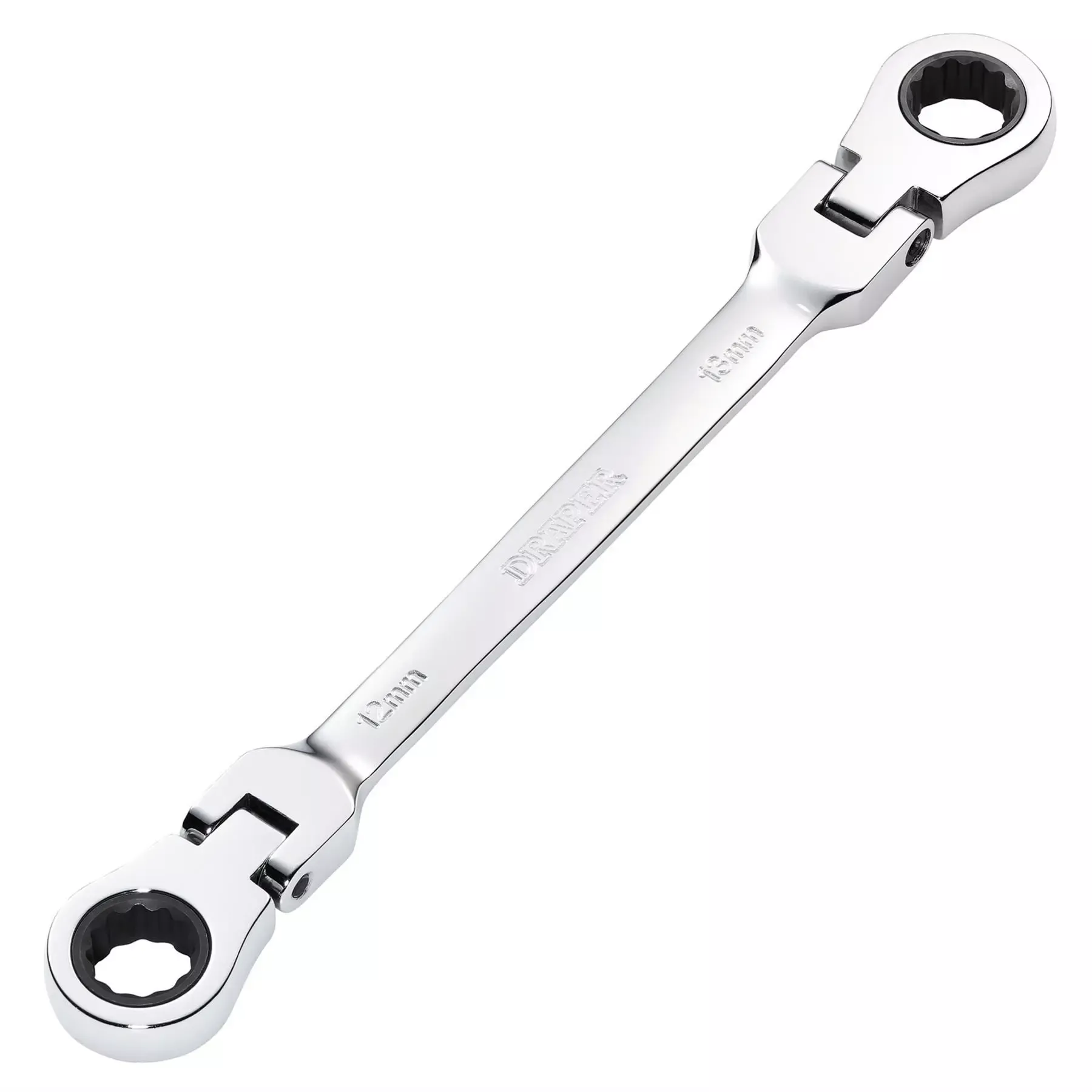 Draper HI-TORQ Metric Flexible Head Double Ring Ratchet Spanner 12 x 13mm 27746