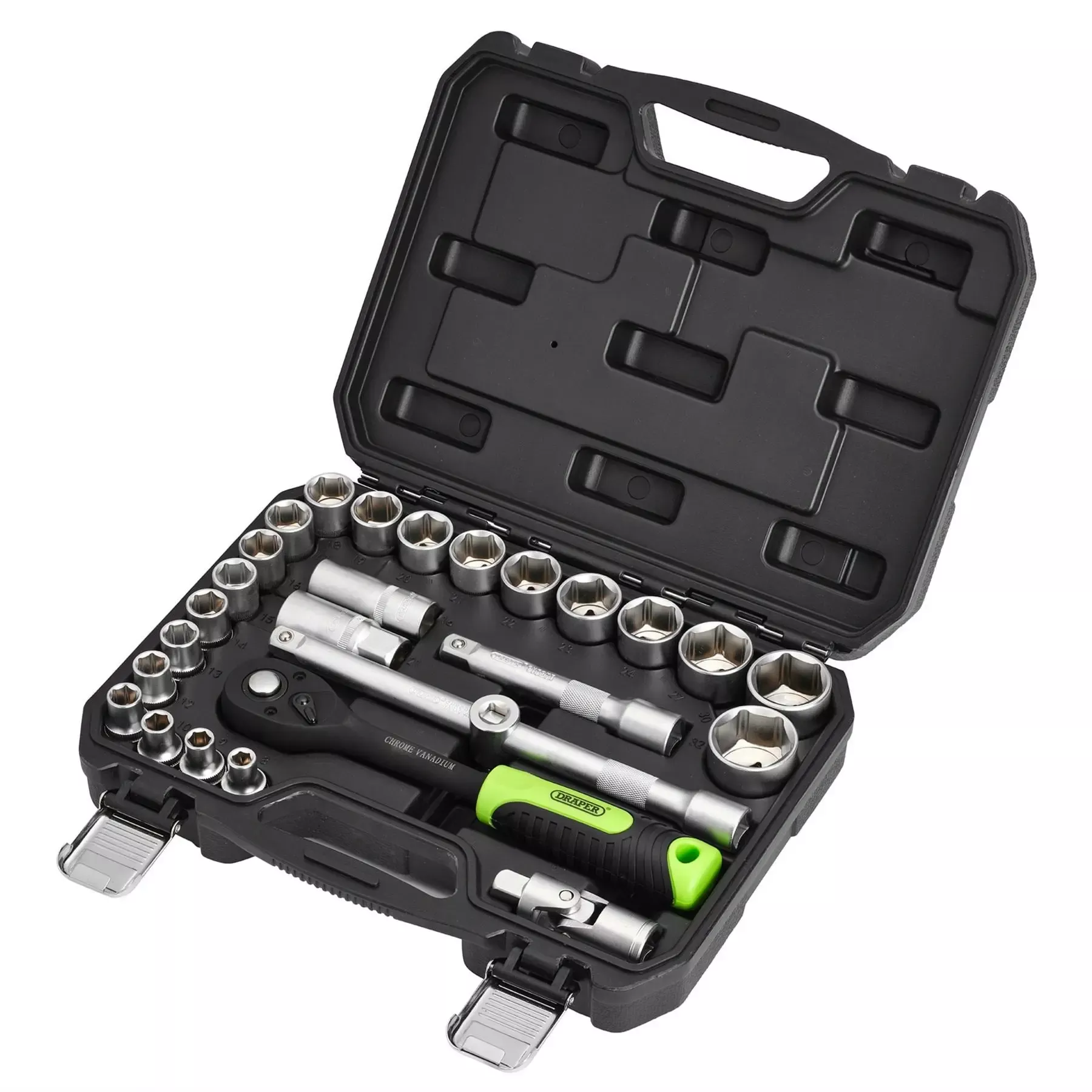 Draper HI-TORQ Metric Socket Set 1/2" Sq. Dr. (27 Piece) 24234