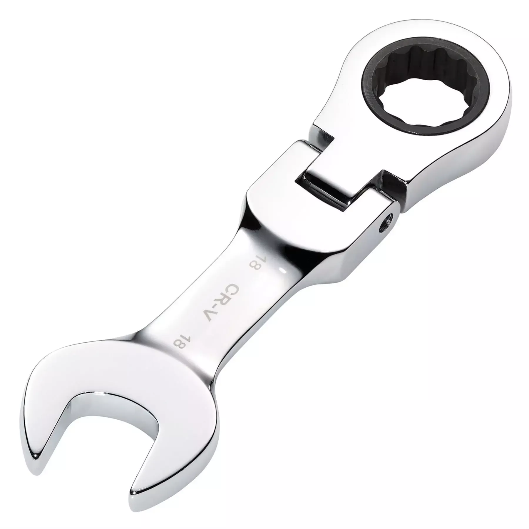 Draper HI-TORQ Metric Stubby Flexible Head Ratchet Combination Spanner 18mm 27979