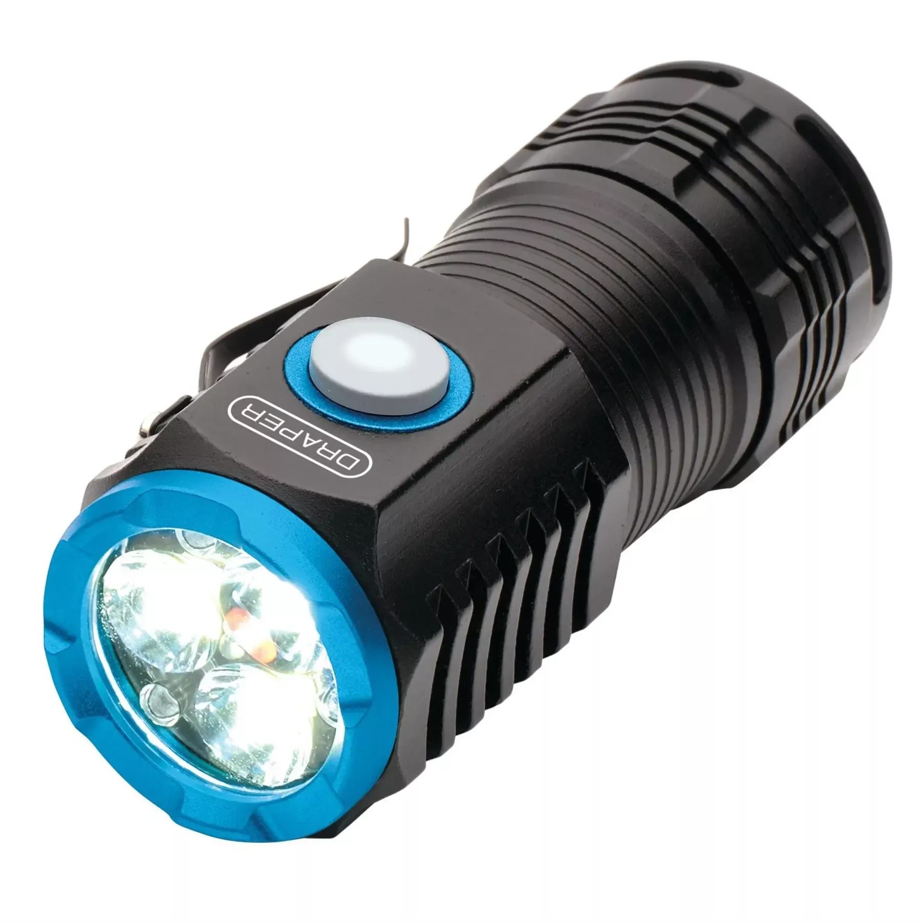 Draper LED Rechargeable Pocket Torch 3 x 8W 1800 Lumens USB-C Cable Supplied 24258