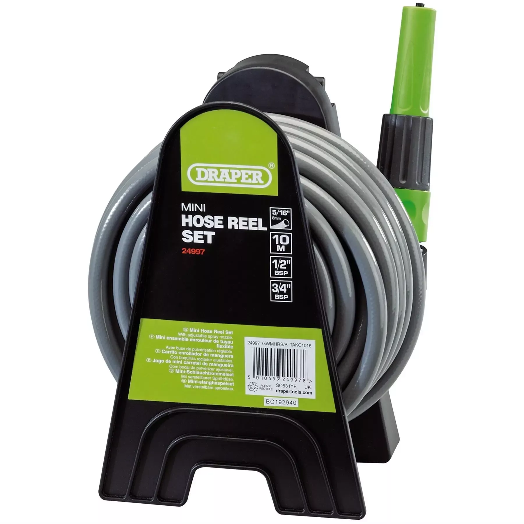 Draper Mini Hose Reel Set 8mm Bore 10m 24997