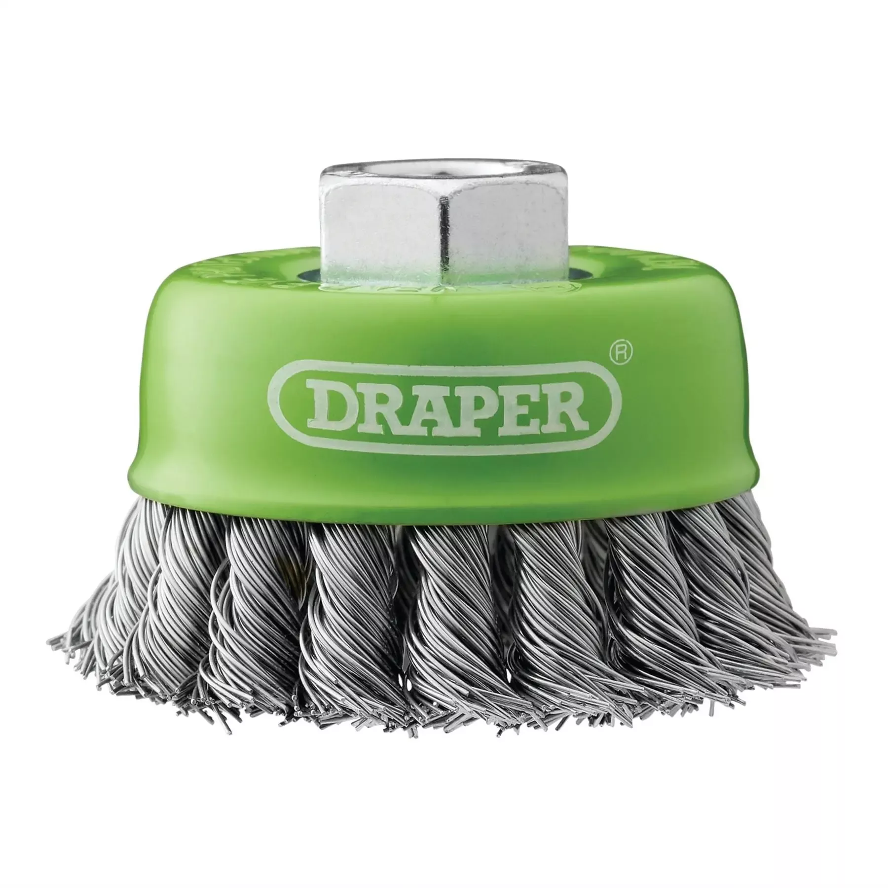 Draper Stainless-Steel Twist-Knot Wire Cup Brush 75mm M14 08054