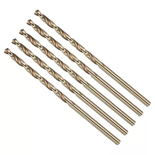Drill Bit, #39 Cutting Diameter, 4341 HSS Gold Finish 118° Cutting Angle Number Jobber Bits - (Applications: for Drilling Soft Metal Plastic Wood), 10-Pieces