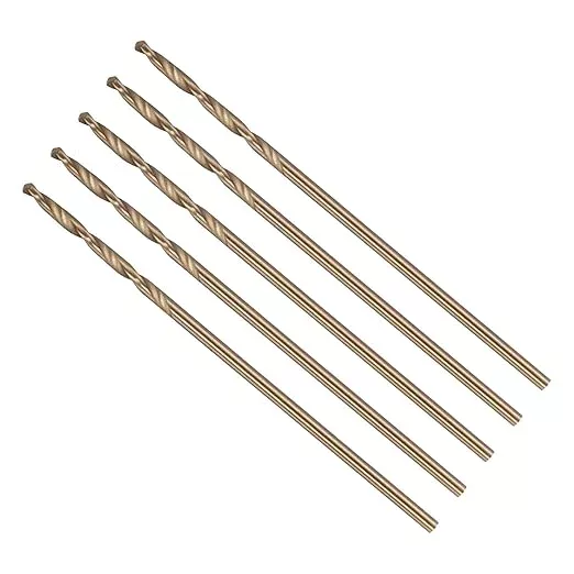 Drill Bit, #55 Cutting Diameter, 4341 HSS Gold Finish 118° Cutting Angle Number Jobber Bits - (Applications: for Drilling Soft Metal Plastic Wood), 10-Pieces