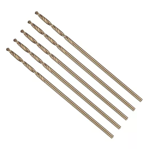 Drill Bit, #59 Cutting Diameter, 4341 HSS Gold Finish 118° Cutting Angle Number Jobber Bits - (Applications: for Drilling Soft Metal Plastic Wood), 10-Pieces