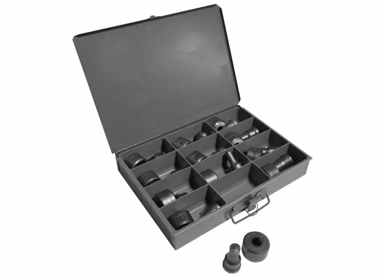 EDWARDS 12 PC. Standard Round Punch & Die Set w/ Storage Case
