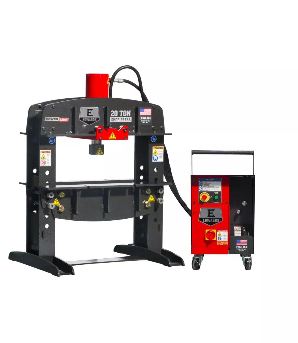 Edwards Ironworkers 20 Ton Shop Press and Portable Power Unit 3 Phase, 230 Volt HAT2020