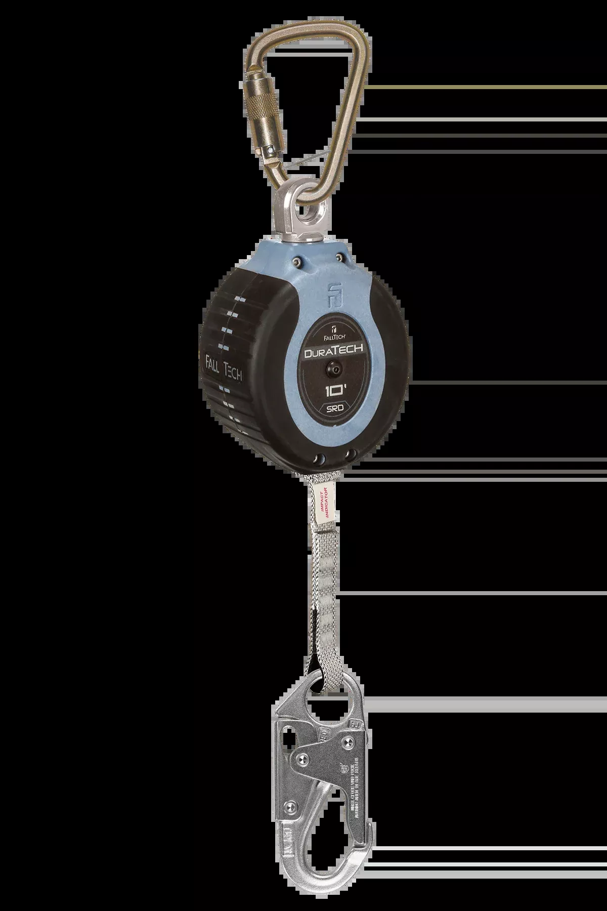 FALLTECH 10' DURATECH Web SRL w/ Steel Snap Hook, Includes Steel Anchorage Carabiner