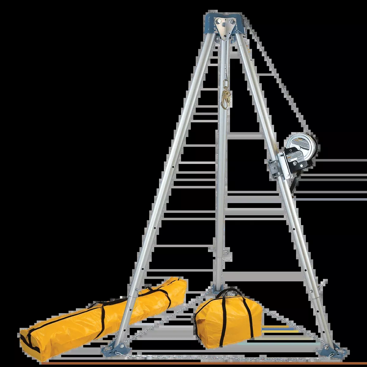 FALLTECH 11' Confined Space Tripod System w / 60' Galvanized Steel Personnel Winch