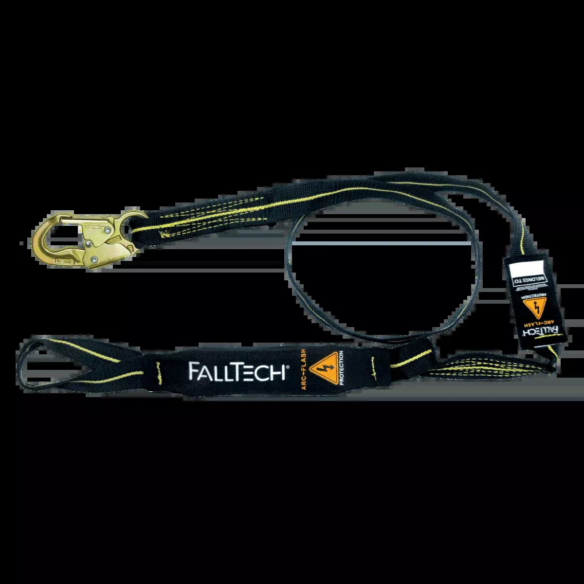 FALLTECH 6' Arc Flash Energy Absorbing Lanyard, Single-Leg w/ Choke-Loop w/ Steel Snap Hook