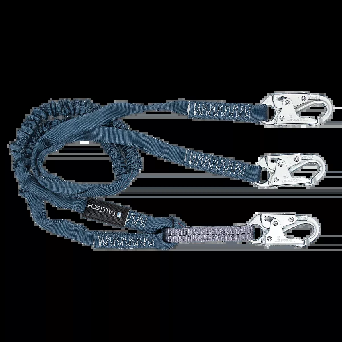 FALLTECH 6' Internal Energy Absorbing Lanyard, Double-Leg w/ Steel Snap Hooks