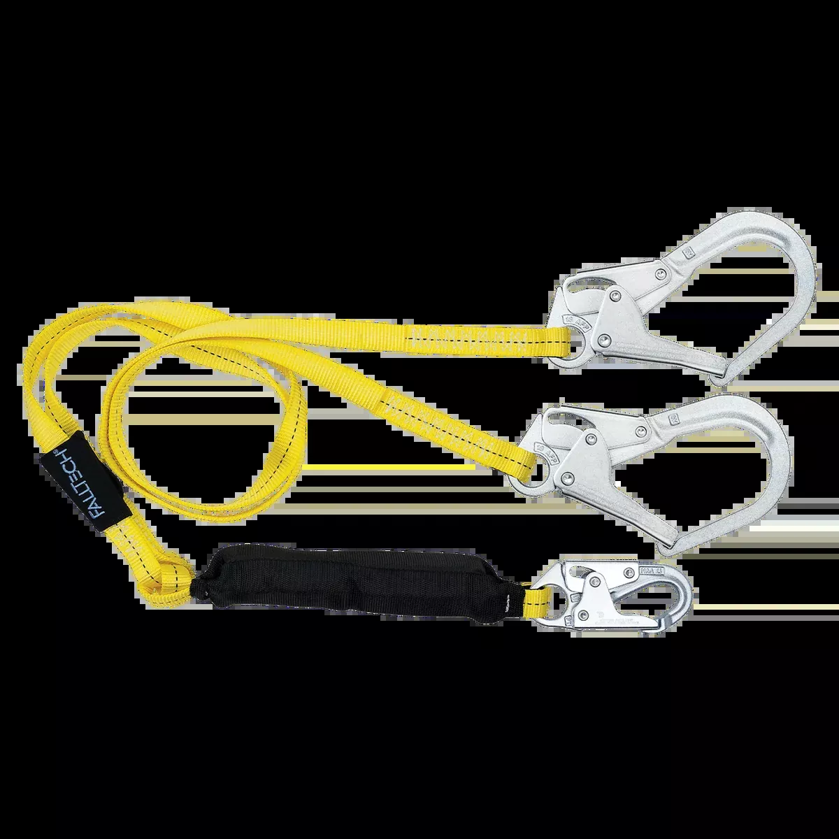 FALLTECH 6' Soft Pack FT BASIC Energy Absorbing Lanyard, Double-Leg w/ Steel Connectors