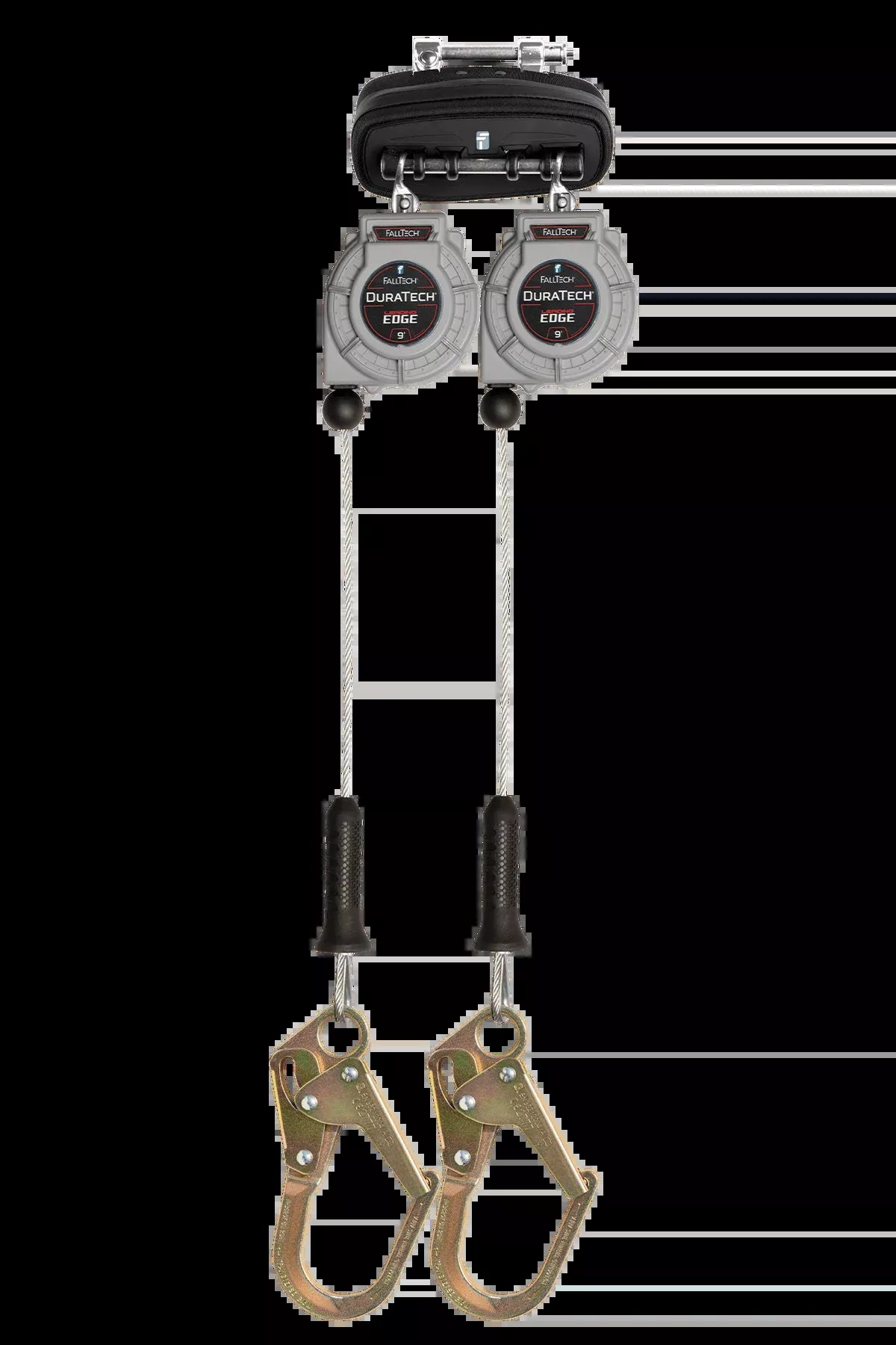 FALLTECH 9' DURATECH Leading Edge Personal SRL w/ Steel Mini Rebar Hooks