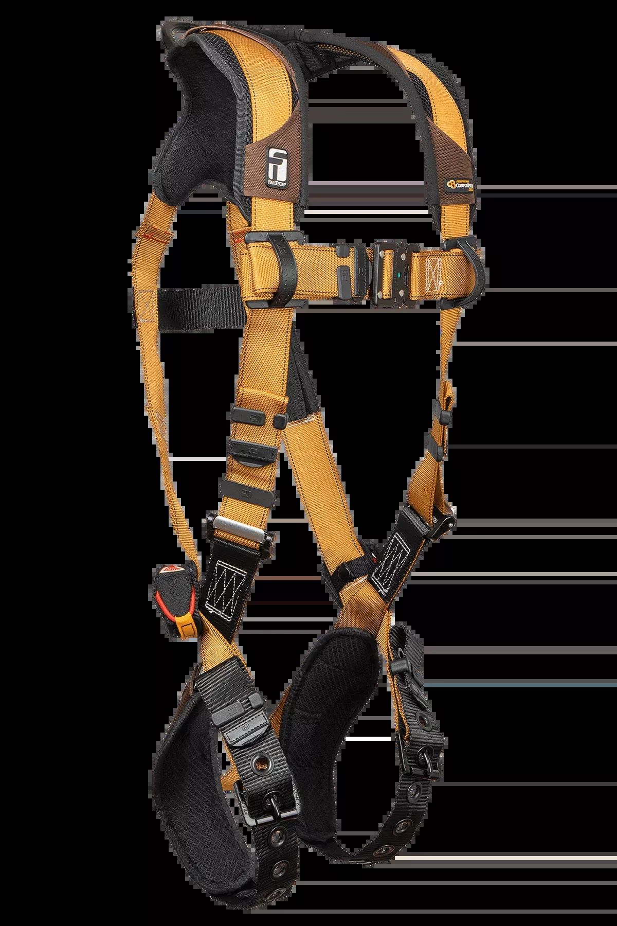 FALLTECH ADVANCED COMFORTECH Gel 1D Standard Non-Belted Full Body Harness, Tongue Buckle Leg Adjustment