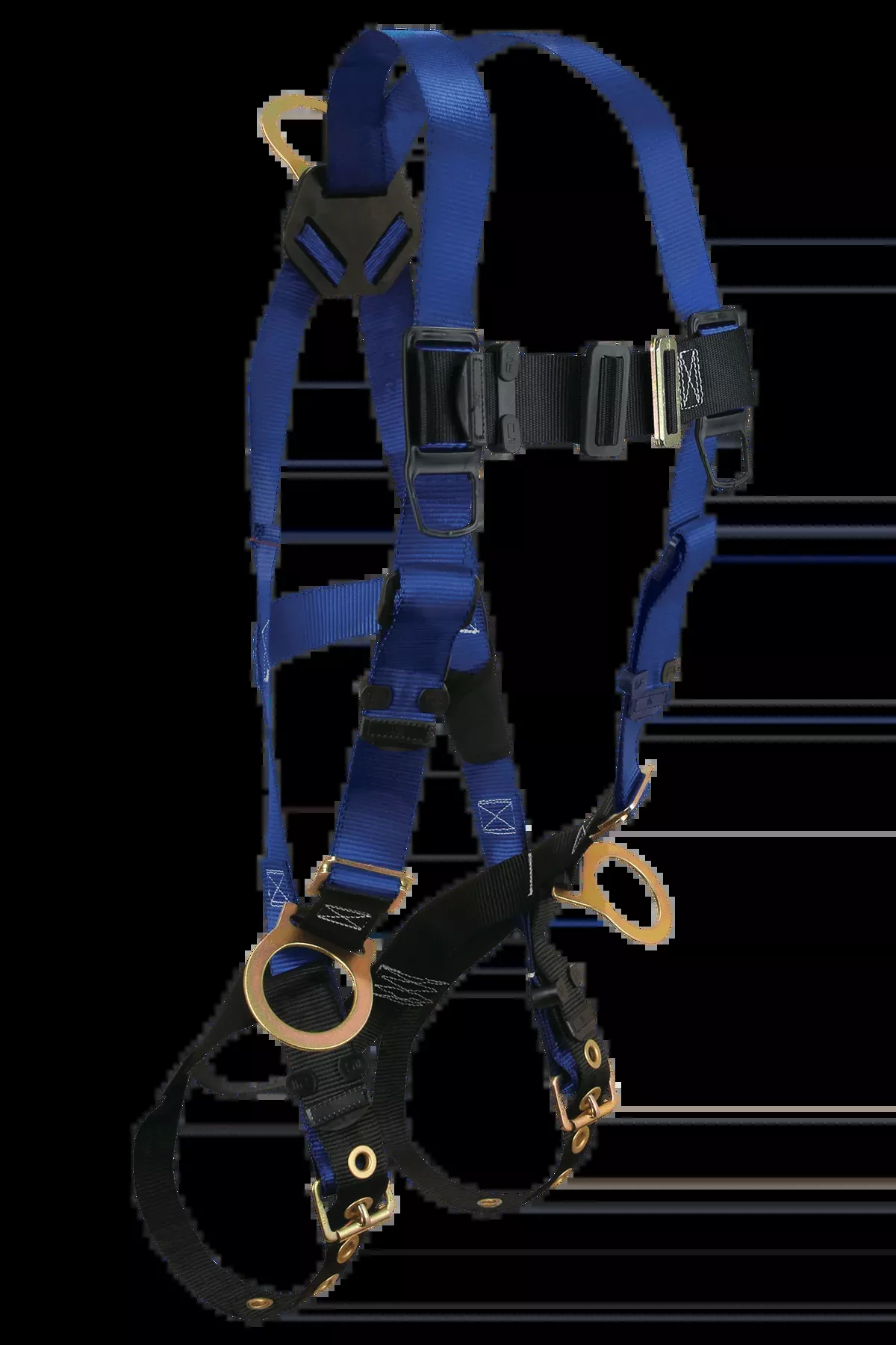 FALLTECH Contractor 3D Standard Non-Belted Full Body Harness, Tongue Buckle Leg Adjustment