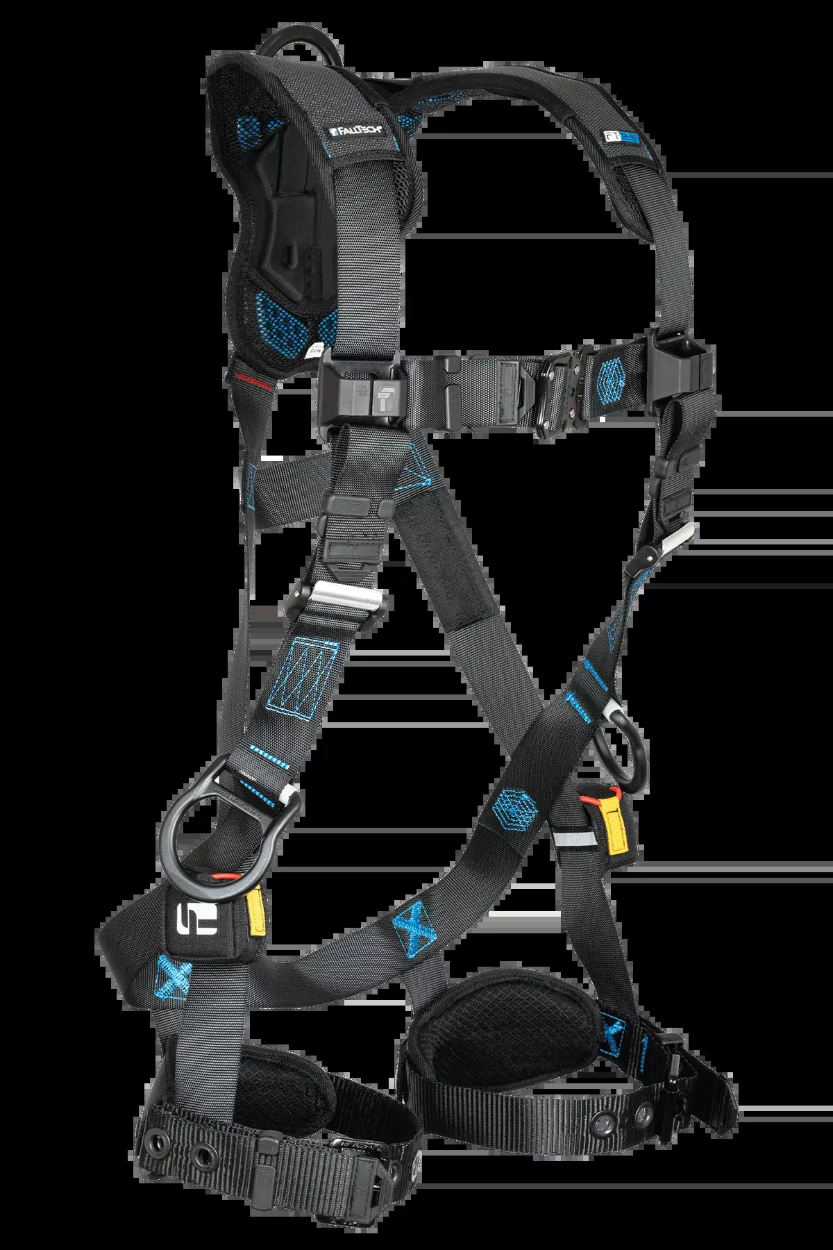 FALLTECH FT-ONE™ 3D Standard Non-Belted Full Body Harness, Tongue Buckle Leg Adjustments