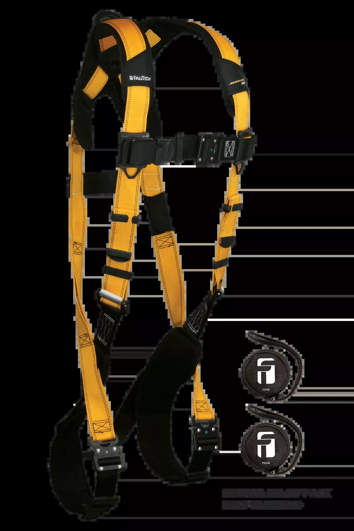 FALLTECH JOURNEYMAN FLEX Aluminum 1D Standard Non-Belted Full Body Harness