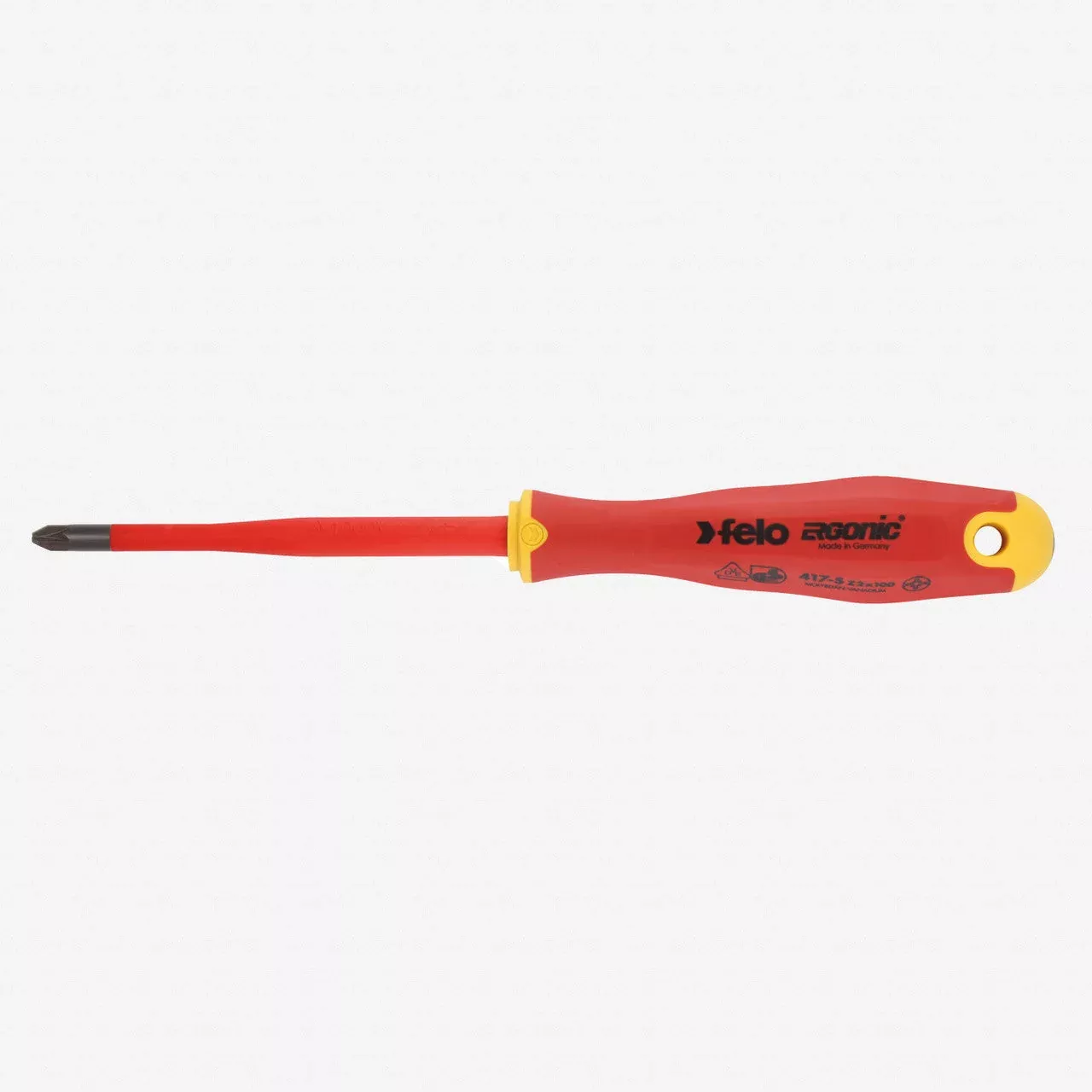 Felo E-slim Insulated #1 x 80mm Slotted/Pozidriv Screwdriver