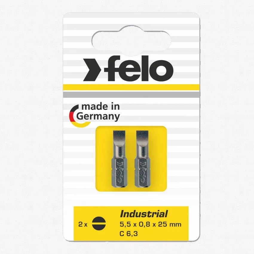 Felo Slotted 3.5 x 0.6 x 25 mm Bits- 2 Pieces