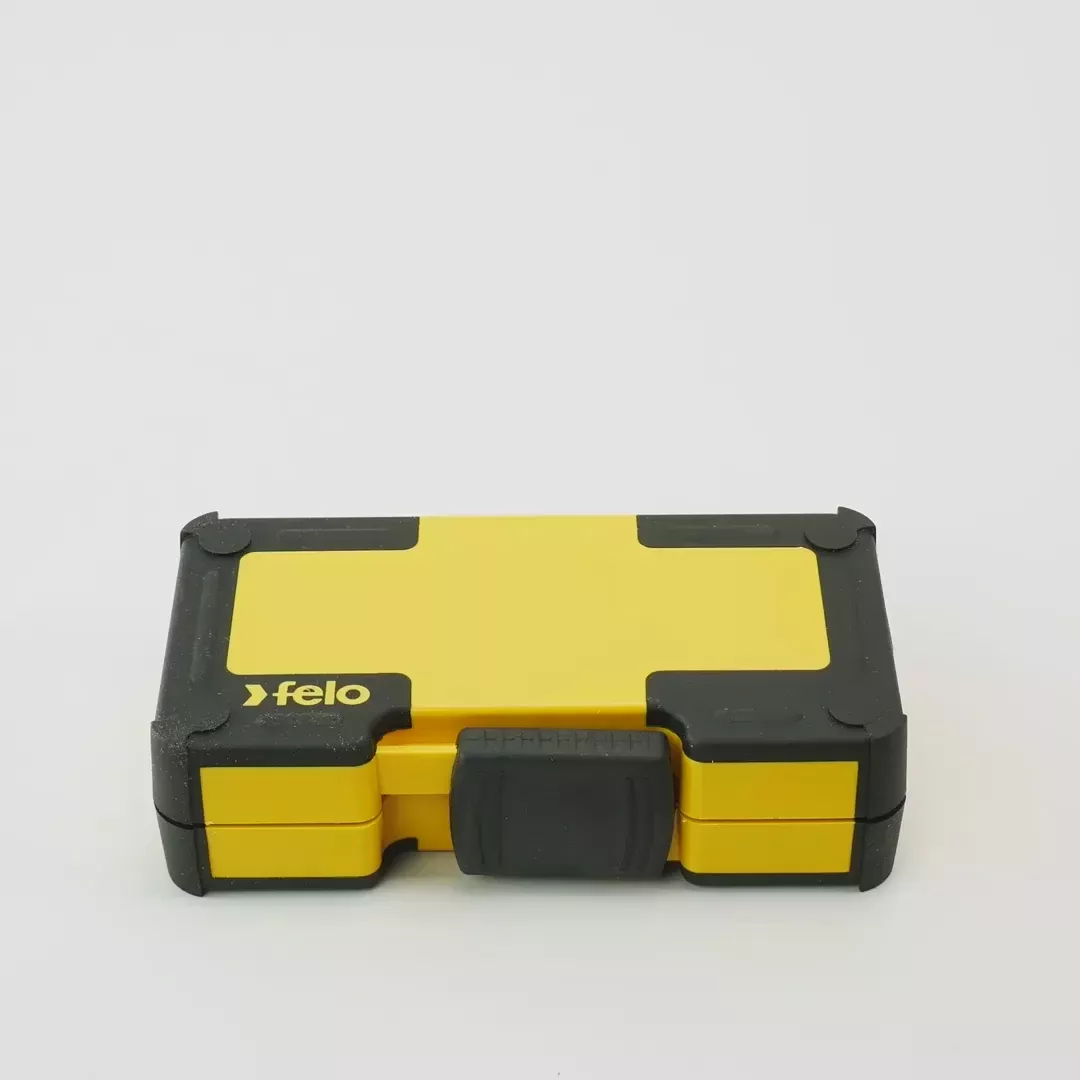 Felo XS 18pc Box Sockets, Bits, Mini Ratchet, Bitholder, Metric