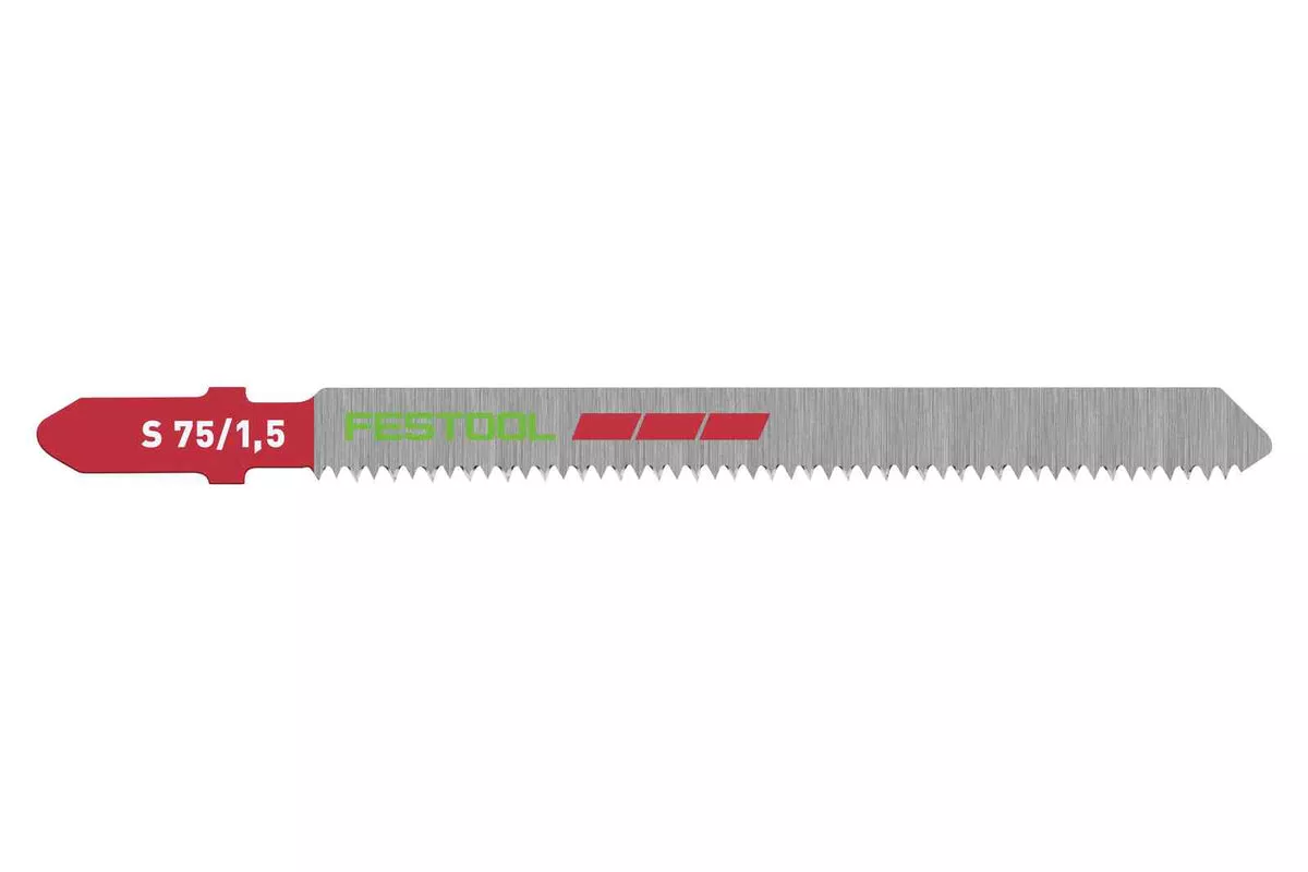 FESTOOL Jig Saw Blade PLASTICS PROFILE S 75/1,5/5 (5 PACK)