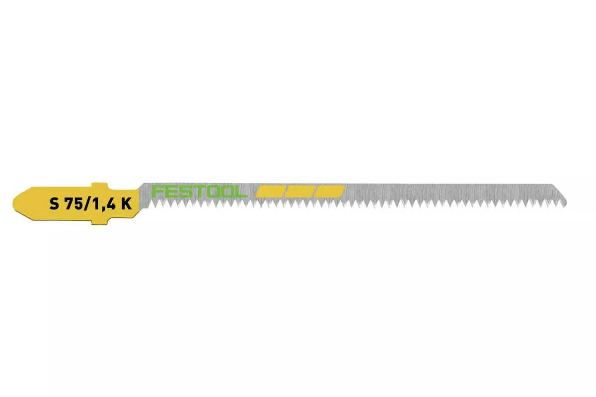 FESTOOL Jig Saw Blade WOOD CURVES S 75/1,4 K/5 (5 PACK)