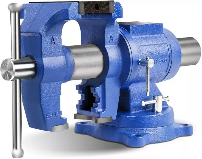 Forward HY-DT150B-6IN Heavy Duty Bench Vise 360-Degree Swivel Base and Head with Anvil (6")