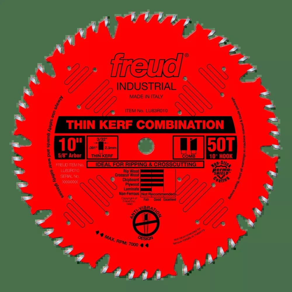 FREUD 10" Thin Kerf Combination Blade
