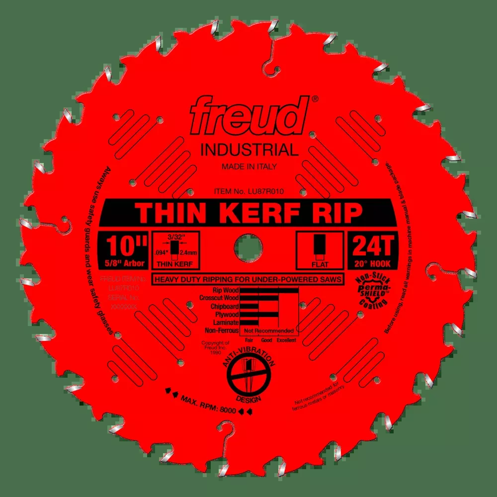 FREUD 10" Thin Kerf Rip Blade