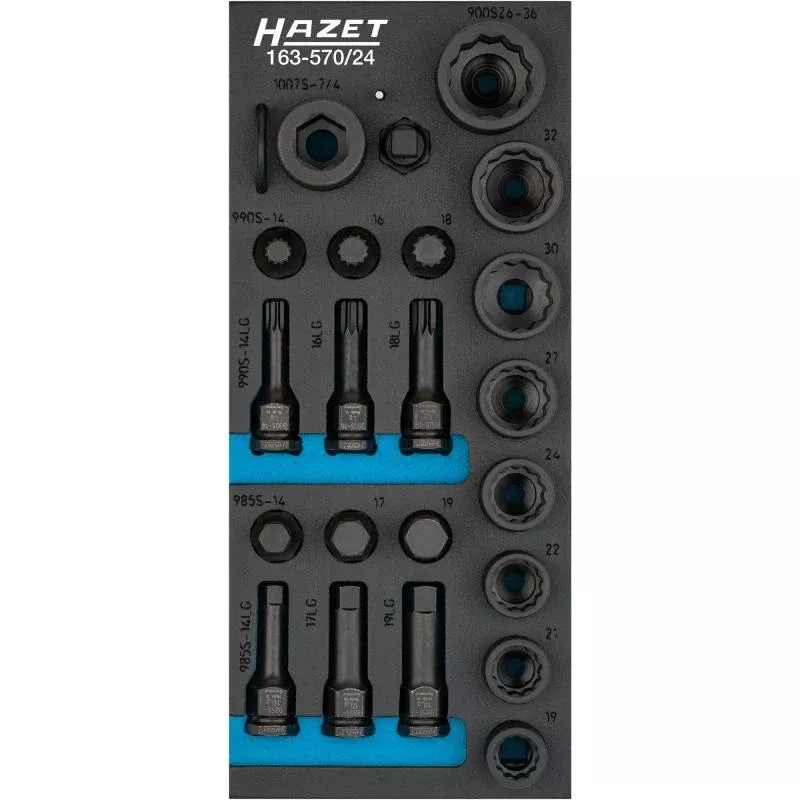 Hazet 163-570/24 Impact Socket Set, 24 Pieces
