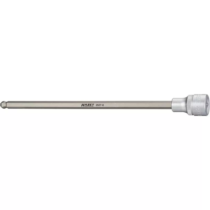Hazet 2527-8 Ball-Head Screwdriver Socket, 8mm Hex, 1/2" Square Drive