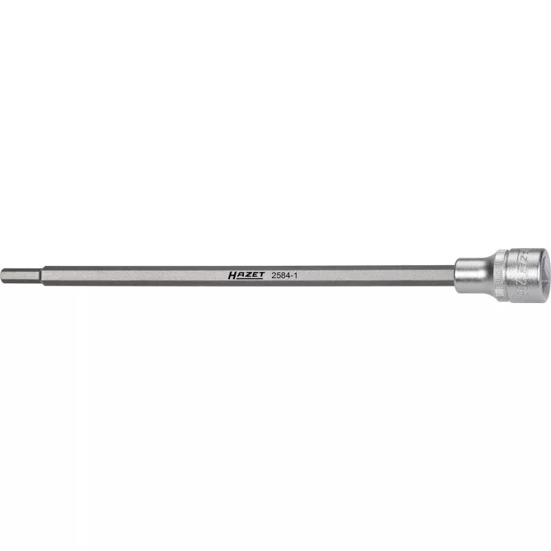 Hazet 2584-1 Intake Pipe Screwdriver Socket, 6mm Hex, 1/2" Square Socket