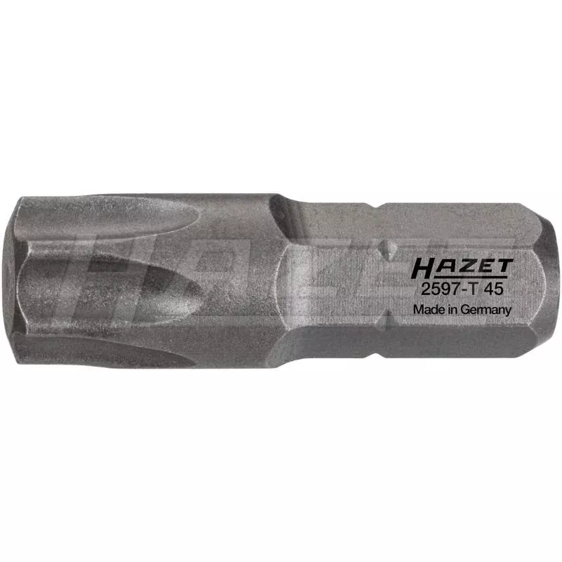 Hazet 2597-T45 Bit, TORX T45, 1/4" Hex Drive