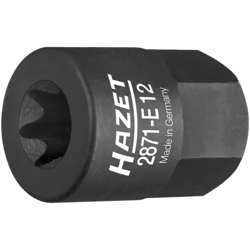 Hazet 2871-E12 Turbocharger / Manifold TORX Socket, Outside TORX E12, Outside Hex 17mm