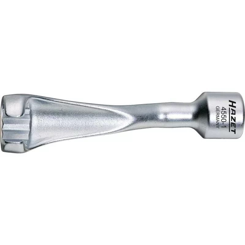 Hazet 4550-1 Injection Line Wrench, 17mm 12-Point Profile, 1/2" Square Drive