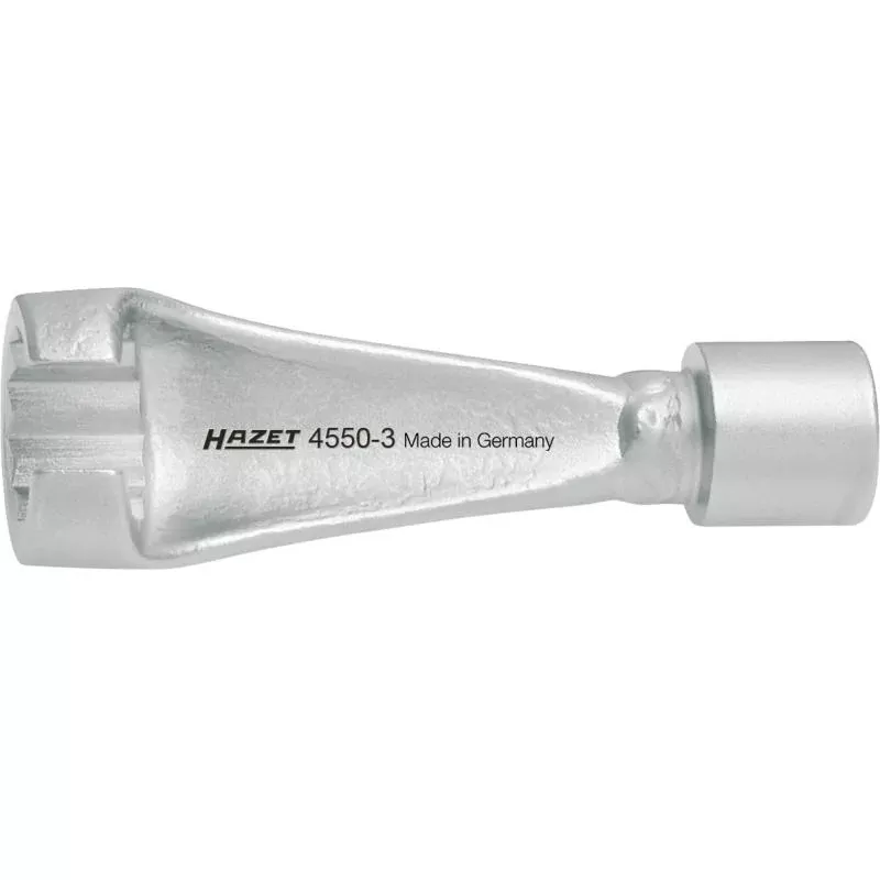Hazet 4550-3 Injection Line Wrench, 17mm 12-Point Profile, 3/8" Square Drive