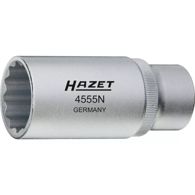 Hazet 4555N Injection Nozzle Socket, 27mm 12-Point Profile, 1/2" Square Drive